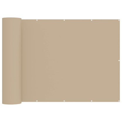 Balcony Privacy Screen 180 x 500 cm Fabric with PU Coated Beige