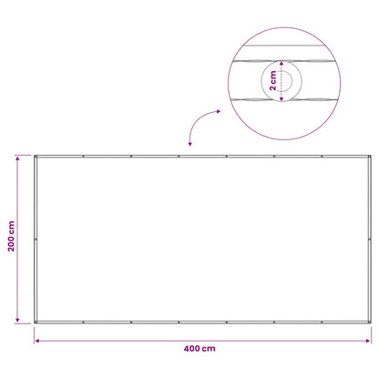 Balcony Privacy Screen 200 x 400 cm Fabric with PU Coated Beige
