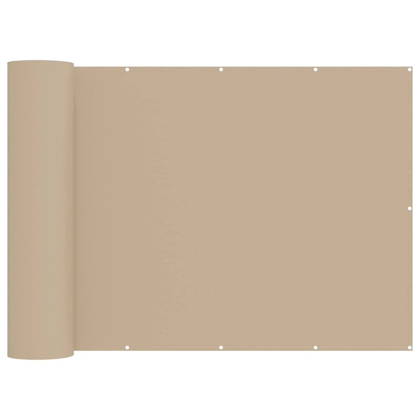 Balcony Privacy Screen 200 x 600 cm Fabric with PU Coated Beige