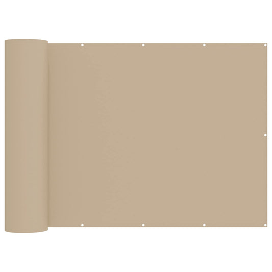 Balcony Privacy Screen 200 x 700 cm Fabric with PU Coated Beige
