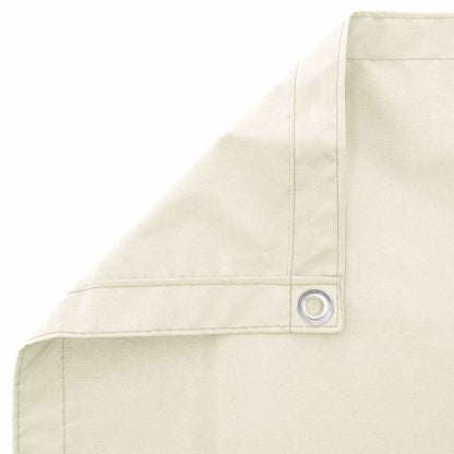 Balcony Privacy Screen 180 x 400 cm Fabric with PU Coated Cream