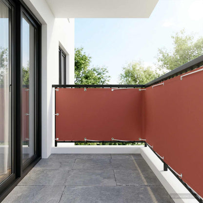 Balcony Privacy Screen 150 x 400 cm Fabric with PU Coated