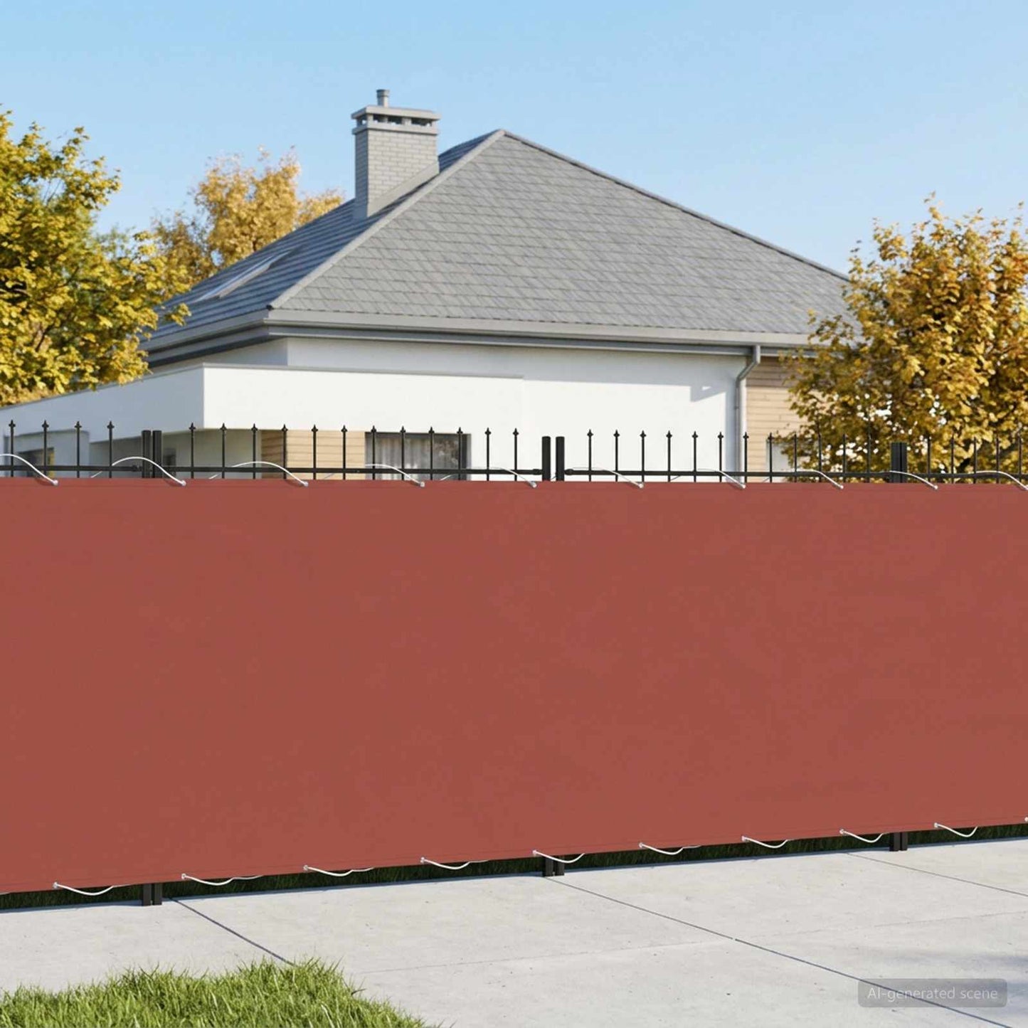 Balcony Privacy Screen 200 x 800 cm Fabric with PU Coated