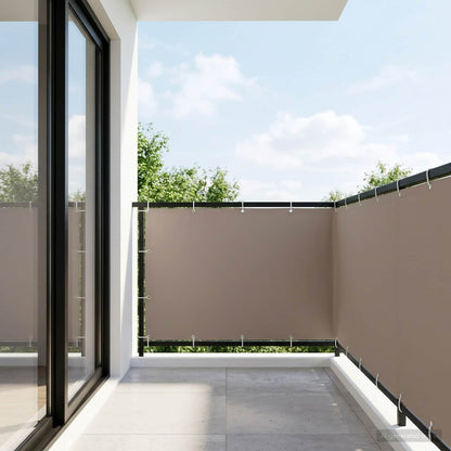Balcony Privacy Screen 150 x 500 cm Fabric with PU Coated Taupe