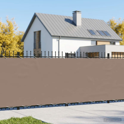 Balcony Privacy Screen 180 x 400 cm Fabric with PU Coated Taupe