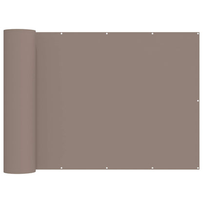 Balcony Privacy Screen 180 x 800 cm Fabric with PU Coated Taupe