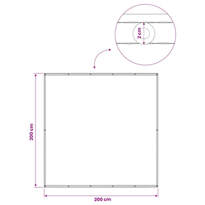 Balcony Privacy Screen 200 x 200 cm Fabric with PU Coated Taupe