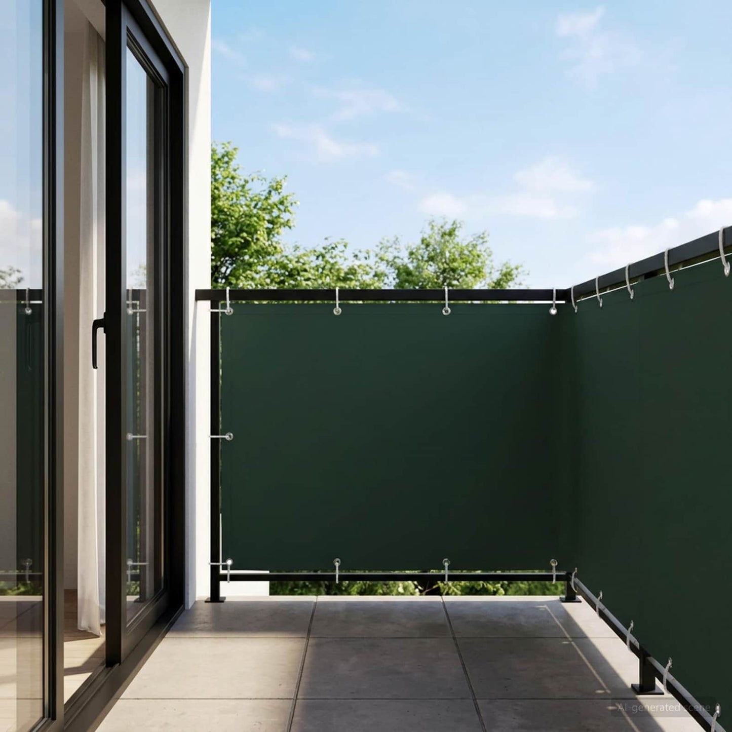 Balcony Privacy Screen 150 x 300 cm Fabric with PU Coated