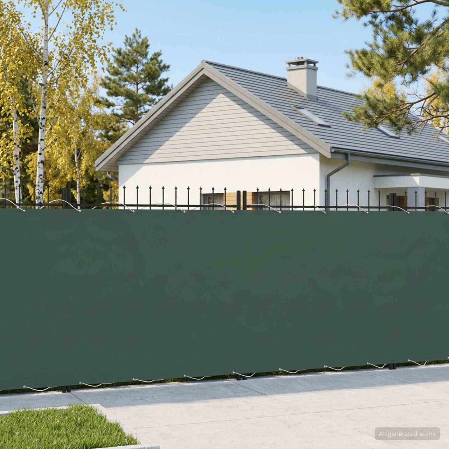Balcony Privacy Screen 180 x 400 cm Fabric with PU Coated