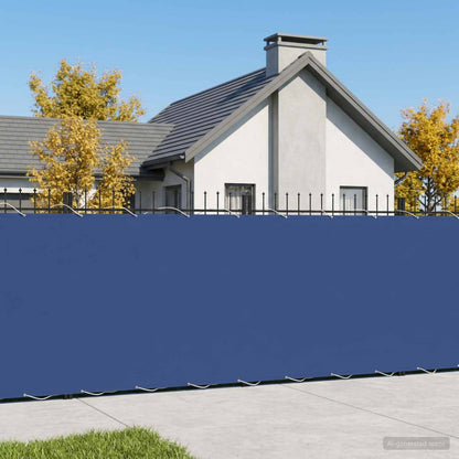 Balcony Privacy Screen 150 x 600 cm Fabric with PU Coated Blue