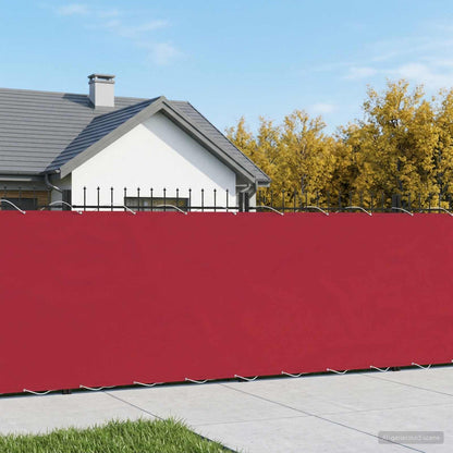 Balcony Privacy Screen 180 x 1000 cm Fabric with PU Coated Red