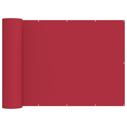 Balcony Privacy Screen 200 x 400 cm Fabric with PU Coated Red