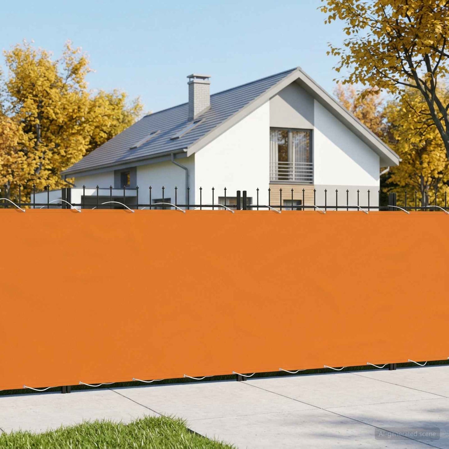 Balcony Privacy Screen 150 x 200 cm Fabric with PU Coated