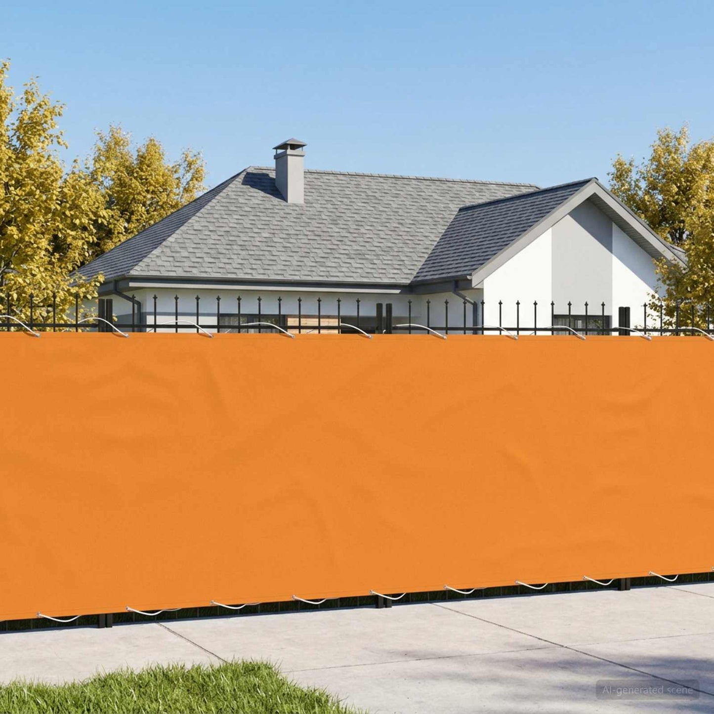 Balcony Privacy Screen 180 x 400 cm Fabric with PU Coated