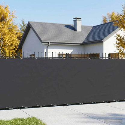 Balcony Privacy Screen 200 x 300 cm Fabric with PU Coated Black