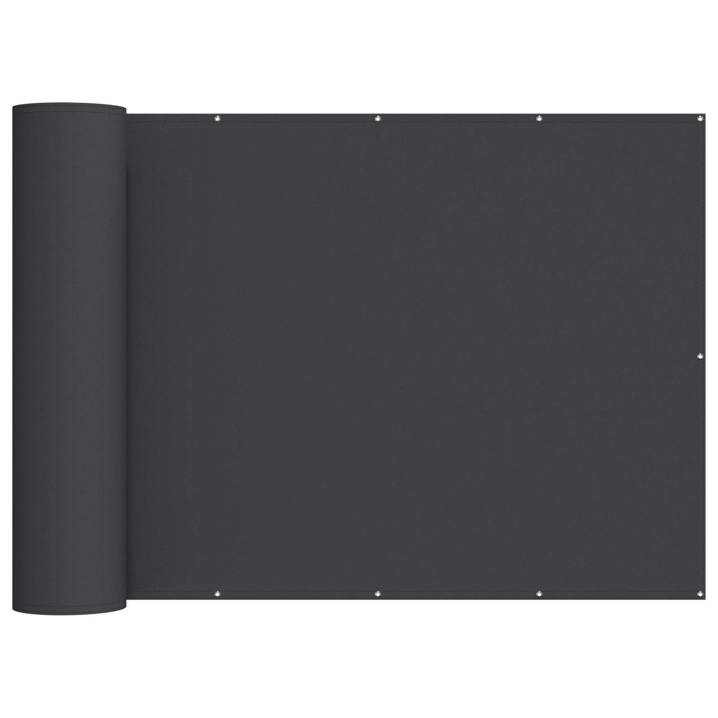 Balcony Privacy Screen 180 x 700 cm Fabric with PU Coated Black