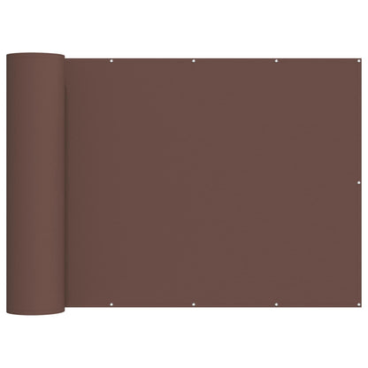 Balcony Privacy Screen 150 x 300 cm Fabric with PU Coated Brown