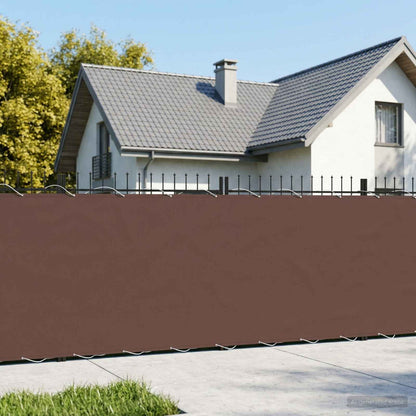 Balcony Privacy Screen 180 x 200 cm Fabric with PU Coated Brown