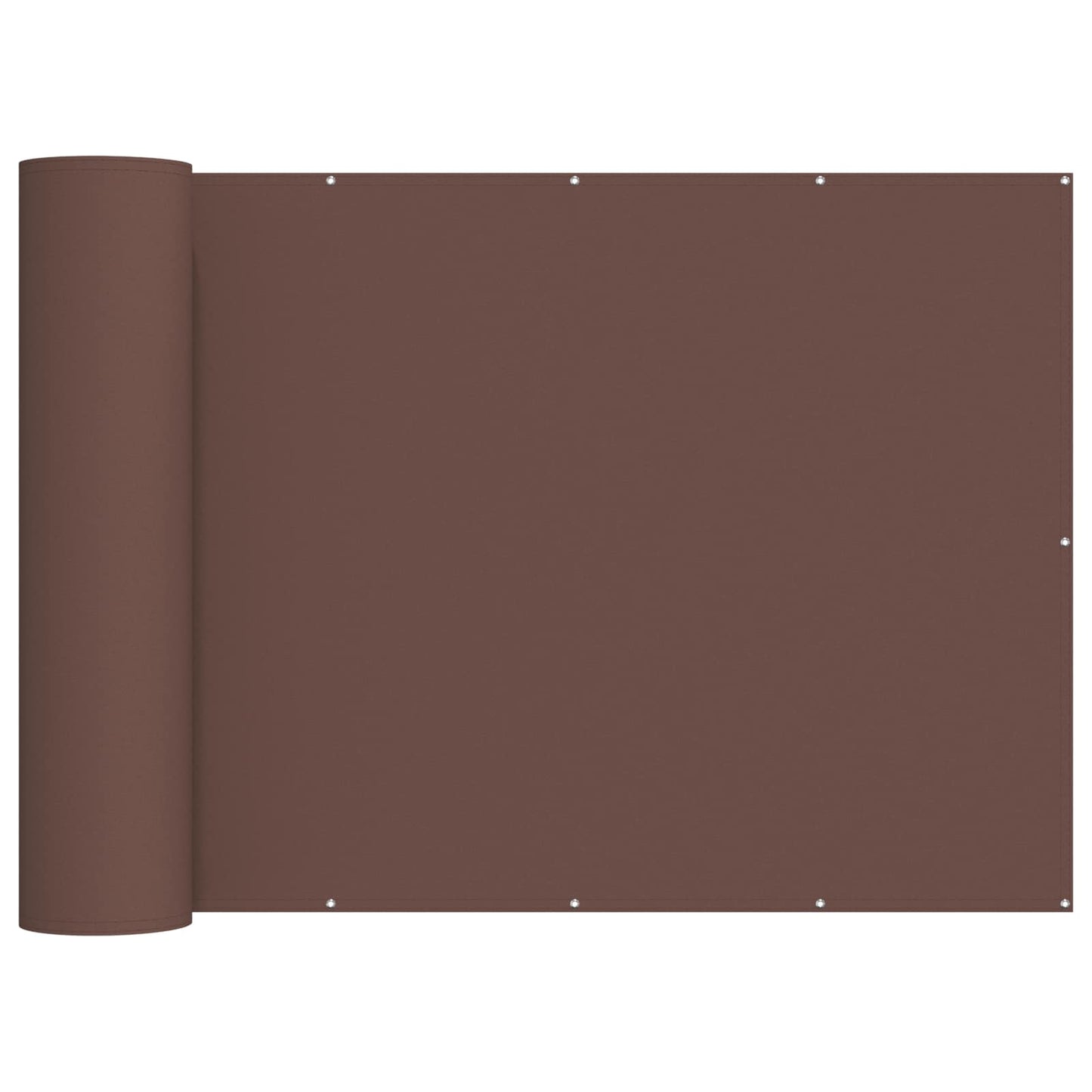 Balcony Privacy Screen 180 x 800 cm Fabric with PU Coated Brown