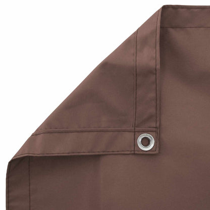 Balcony Privacy Screen 200 x 500 cm Fabric with PU Coated Brown