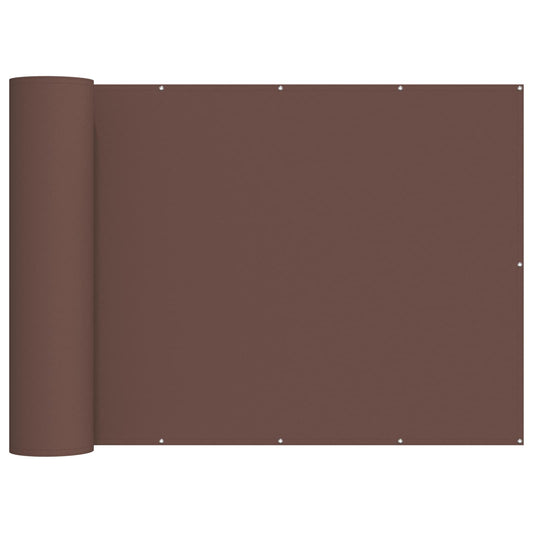 Balcony Privacy Screen 200 x 700 cm Fabric with PU Coated Brown