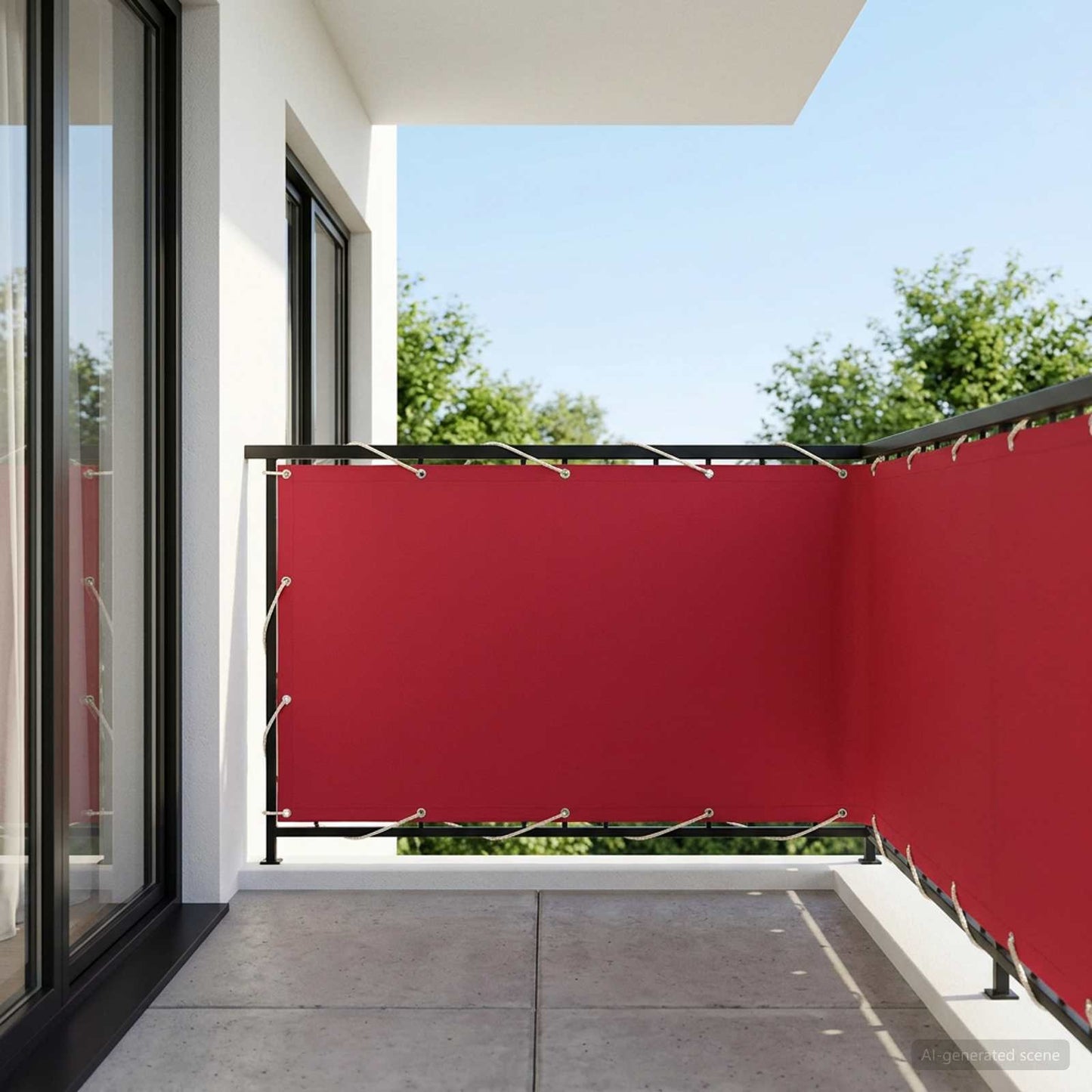 Balcony Privacy Screen 150 x 700 cm Fabric with PU Coated