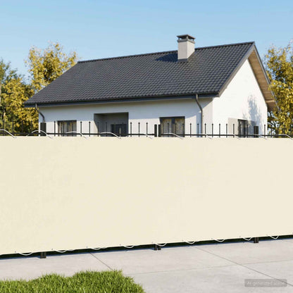 Balcony Privacy Screen 1.2 x 15 m Fabric with PU Coated Cream