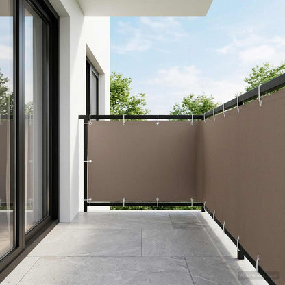Balcony Privacy Screen 1.2 x 15 m Fabric with PU Coated Taupe