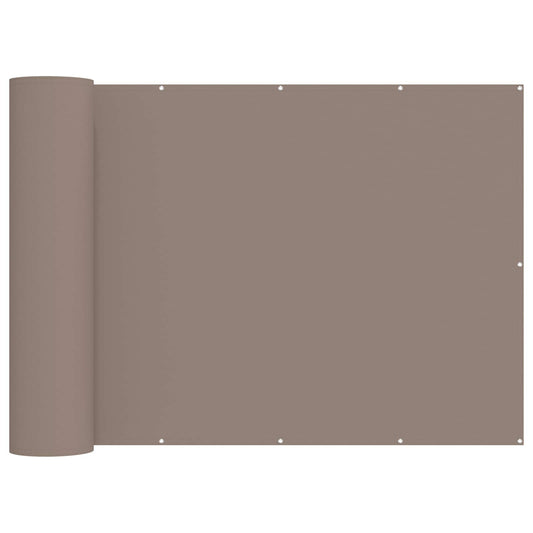 Balcony Privacy Screen 1.2 x 15 m Fabric with PU Coated Taupe