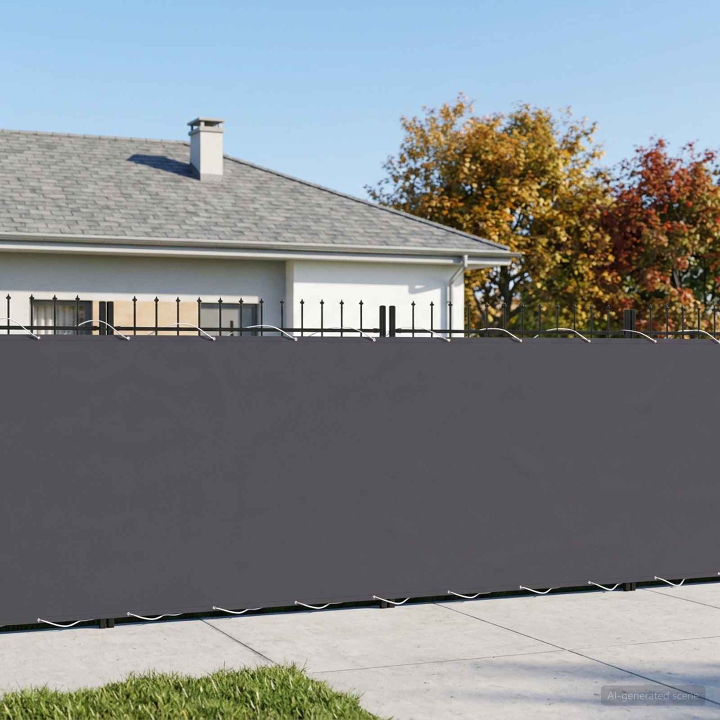 Balcony Privacy Screen 1.8 x 15 m Fabric with PU Coated