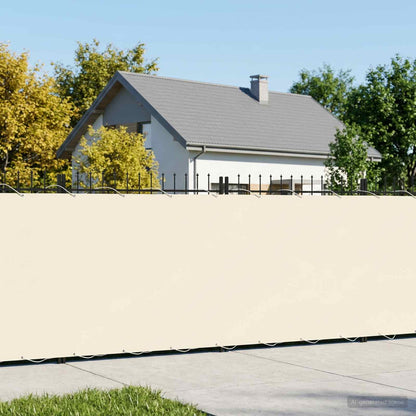Balcony Privacy Screen 1.8 x 15 m Fabric with PU Coated Cream