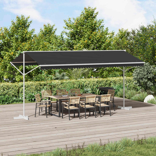 Free Standing Awning 5 x 3 m Polyester Anthracite