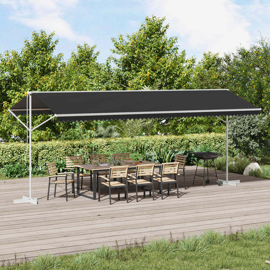 Free Standing Awning 6 x 3 m Polyester Anthracite