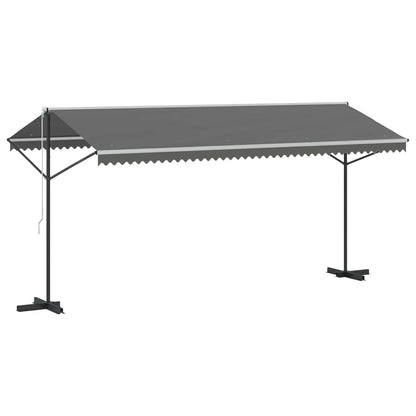 Free Standing Awning Grey 5 x 3 m Polyester