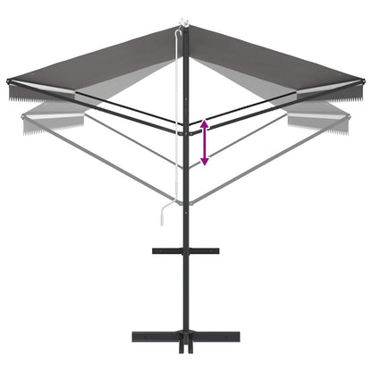 Free Standing Awning Grey 5 x 3 m Polyester