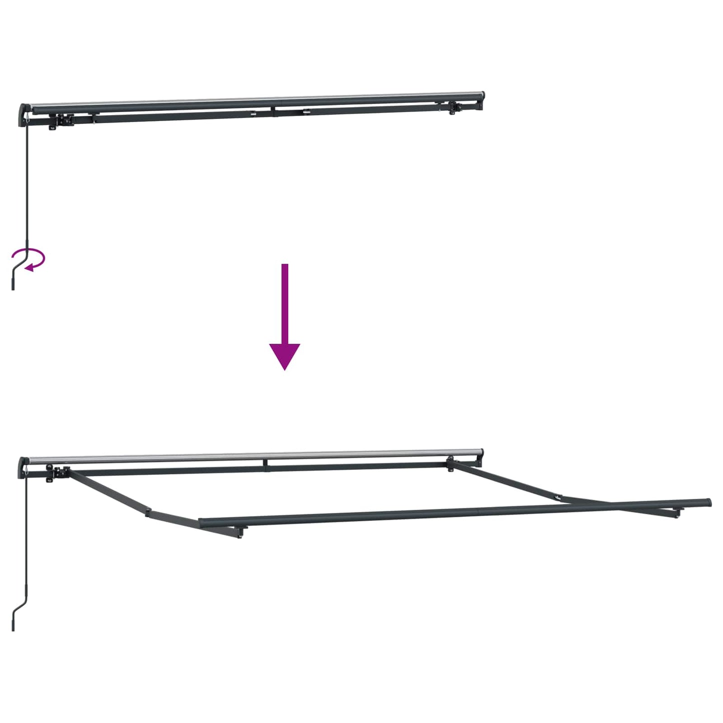 Retractable Awning Sand 2.5 x 2 m Fabric