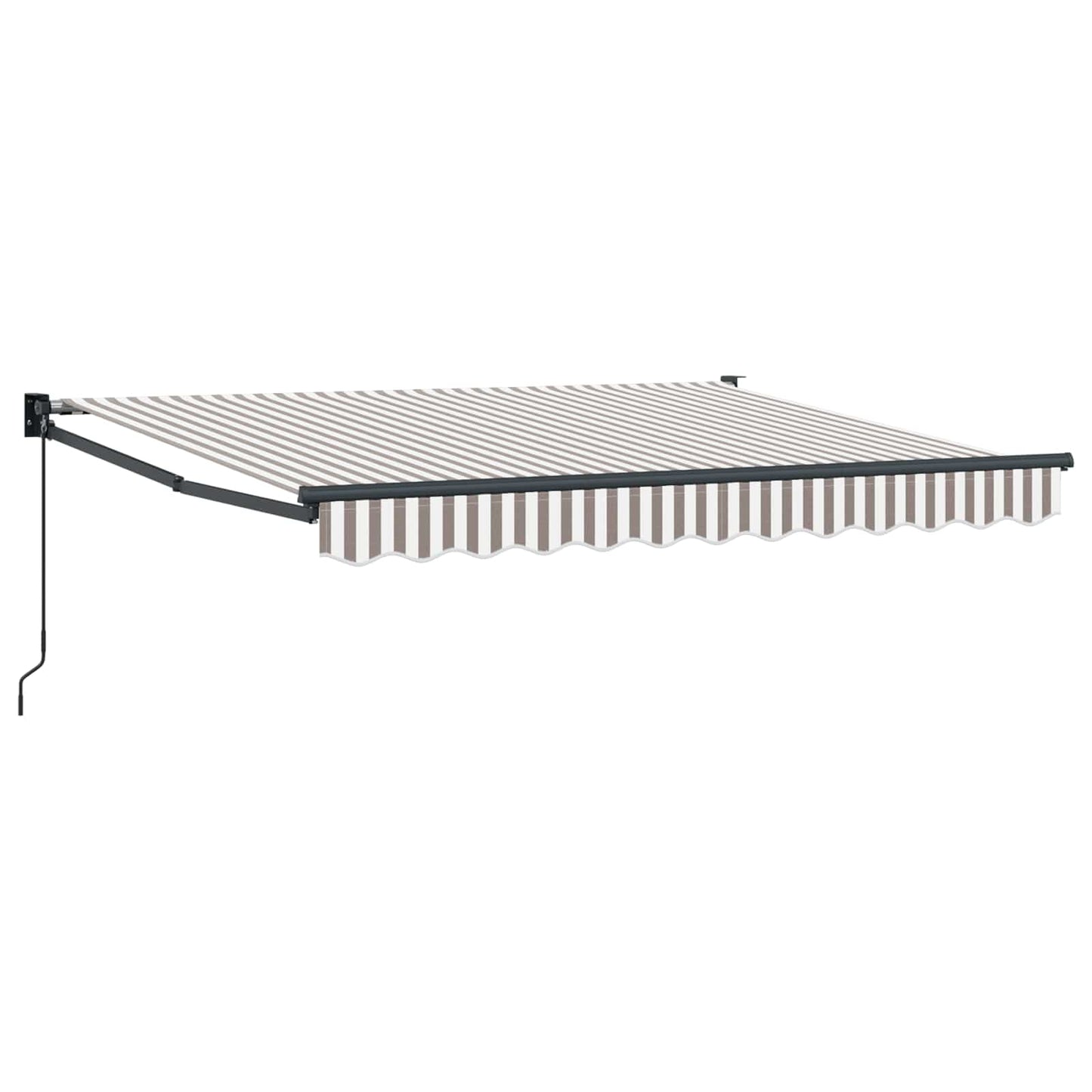 Retractable Awning Light Grey and White 3 x 2 m