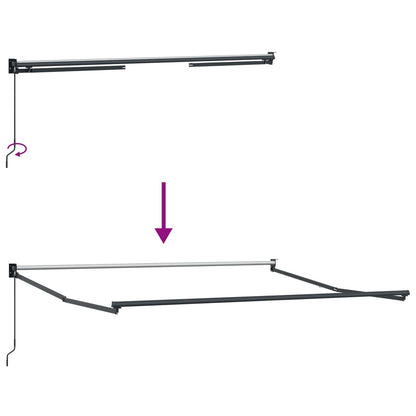 Retractable Awning Taupe 3 x 2 m 100% Polyester and Aluminium