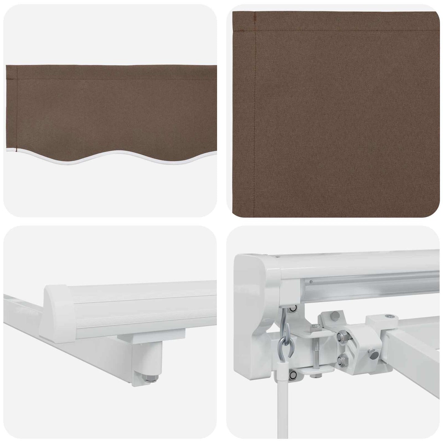 Manual Awning Frame with LEDs Taupe 3 x 2 m