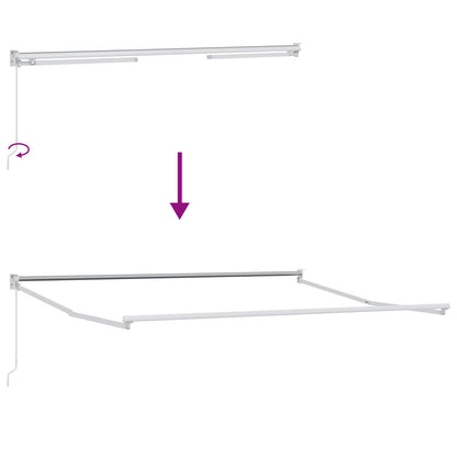 Retractable Awning Sand 3.5 x 2 m 100% Polyester and Aluminium
