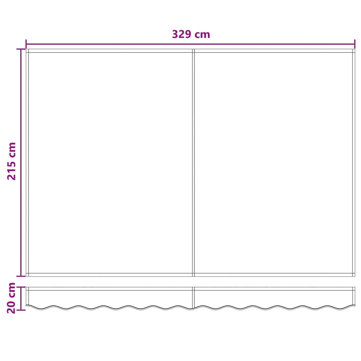 Retractable Awning Sand 3.5 x 2 m 100% Polyester and Aluminium