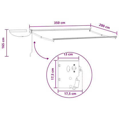 Electric Retractable Awning Light Grey and White