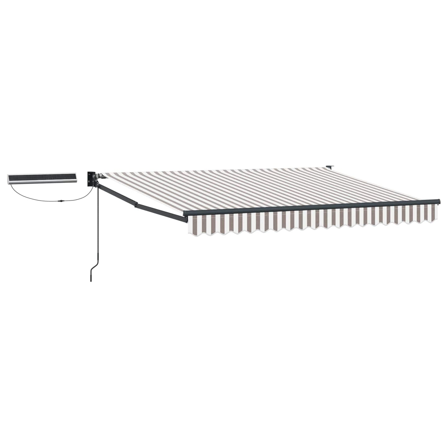Electric Retractable Awning Light Grey and White