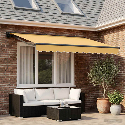 Manual Retractable Awning Sand 3.5 x 2 m