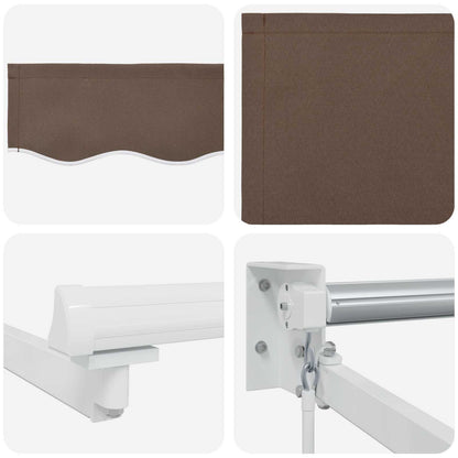 Retractable Awning Taupe 4 x 2 m 100% Polyester and Aluminium