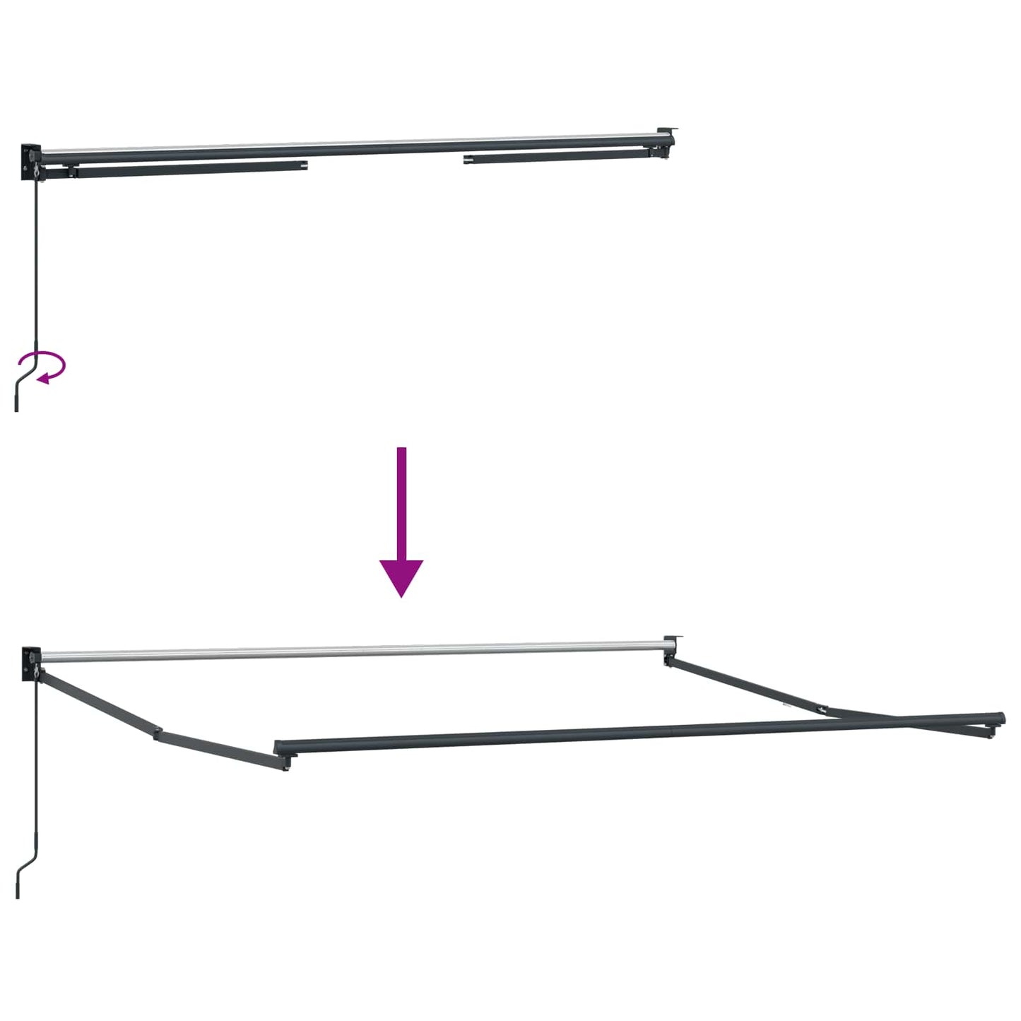 Retractable Awning Taupe 4 x 2 m 100% Polyester and Aluminium