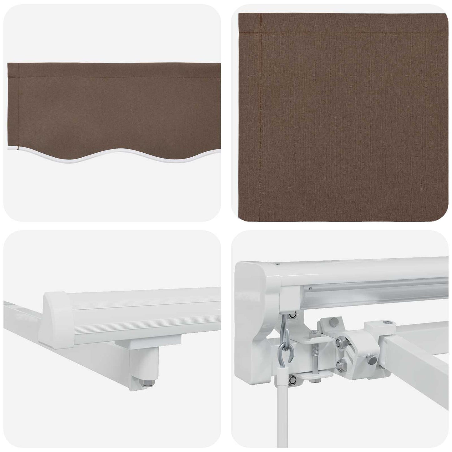 Retractable Awning Taupe 4 x 2 m Polyester and Aluminium