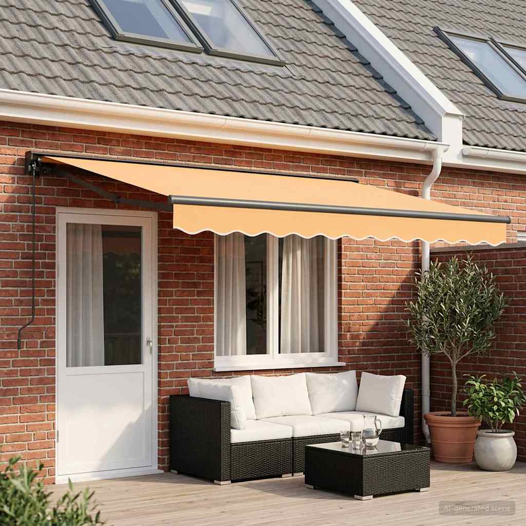 Manual Retractable Awning Sand 4.5 x 3.5 m