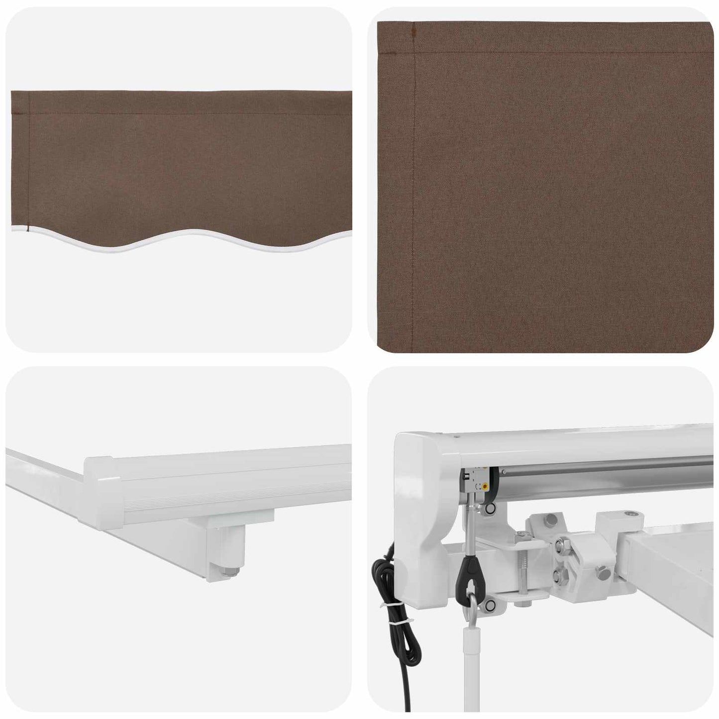 Electric Retractable Awning Taupe 4 x 2 m