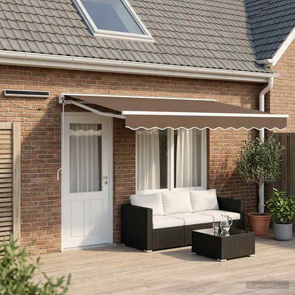 Electric Retractable Awning Taupe 4 x 3 m